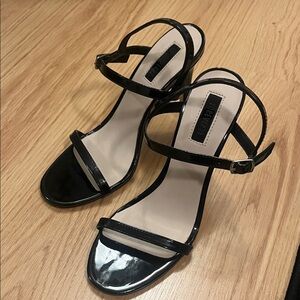Forever21 Black Strappy Heels
